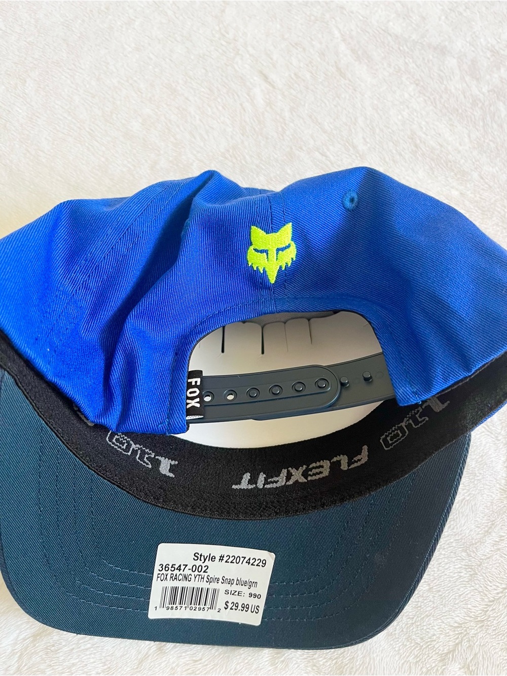 2025 FOX Racing Youth Spire SnapBack Hat OS Blue - Picture 6 of 6